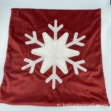 Soft Touch Christmas Snowflake Pattern Square Pillowcase